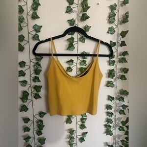 Mustard Yellow Ribbed Cami Top